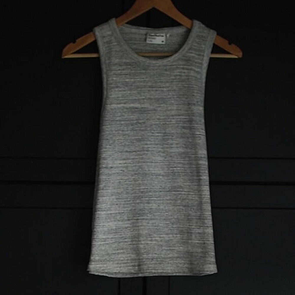 Frank & Oak | Heathered Grey Ribbed Tank Top